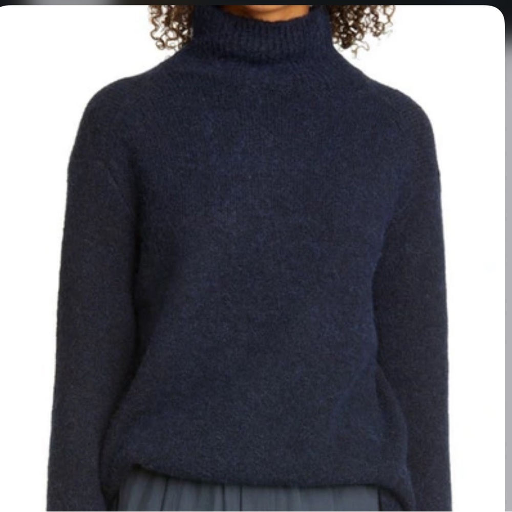 NWT Vince Double Slit Mock Neck in Fisherman - Picture 6 of 6